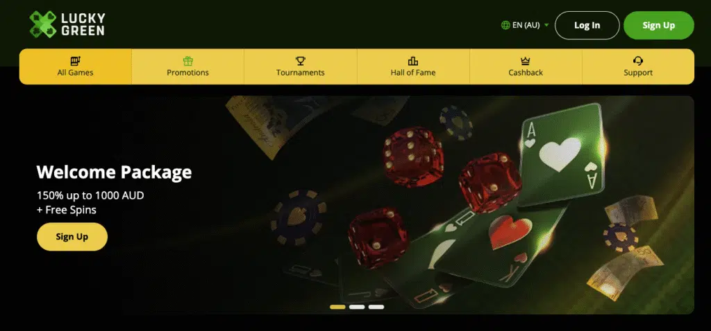 Lucky Green Casino slot machine